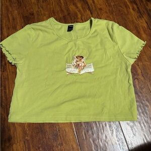 SHEIN Lime Green angel  Casual Top